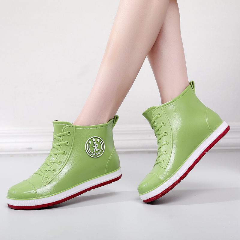 Short tube rain boots waterproof shoes women's versatile low cut fashionable anti slip wear-resistant and outer rain boots - JAS AND SUE