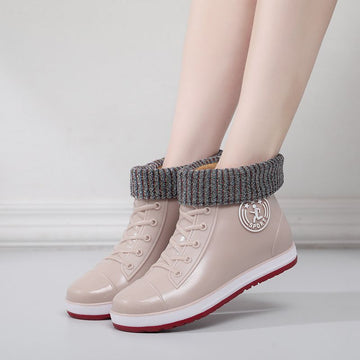 Short tube rain boots waterproof shoes women's versatile low cut fashionable anti slip wear-resistant and outer rain boots - JAS AND SUE