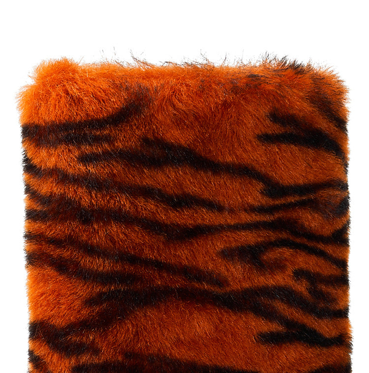 Elegant Brown Mid Calf High Heel Boots - JAS AND SUE