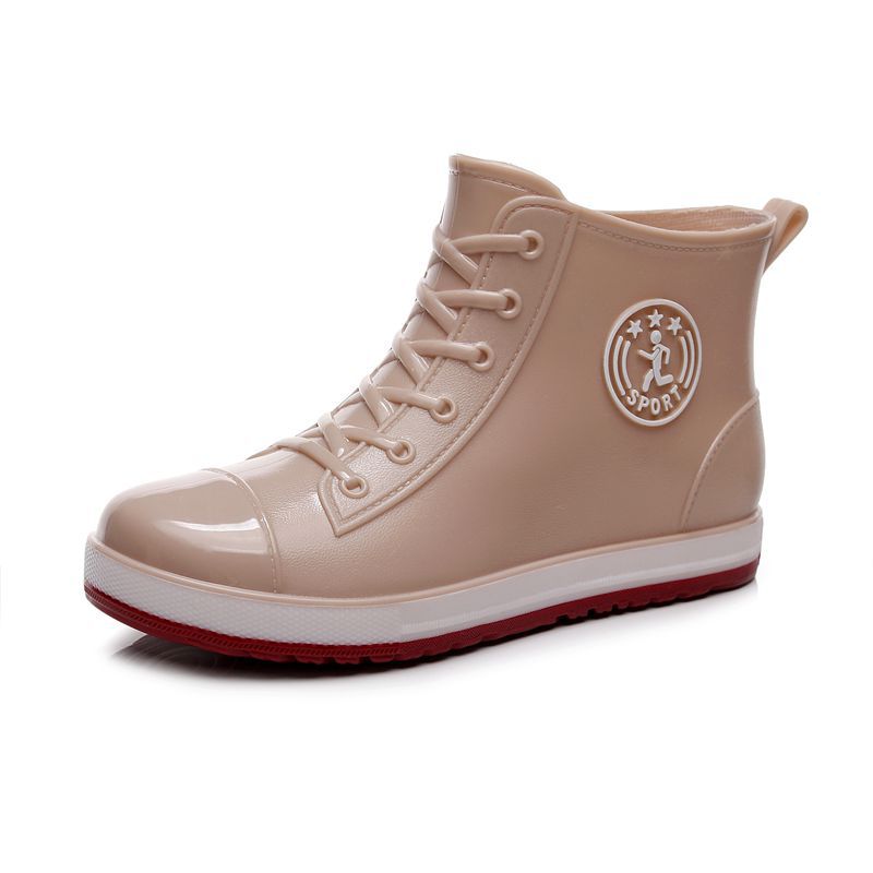 Short tube rain boots waterproof shoes women's versatile low cut fashionable anti slip wear-resistant and outer rain boots - JAS AND SUE