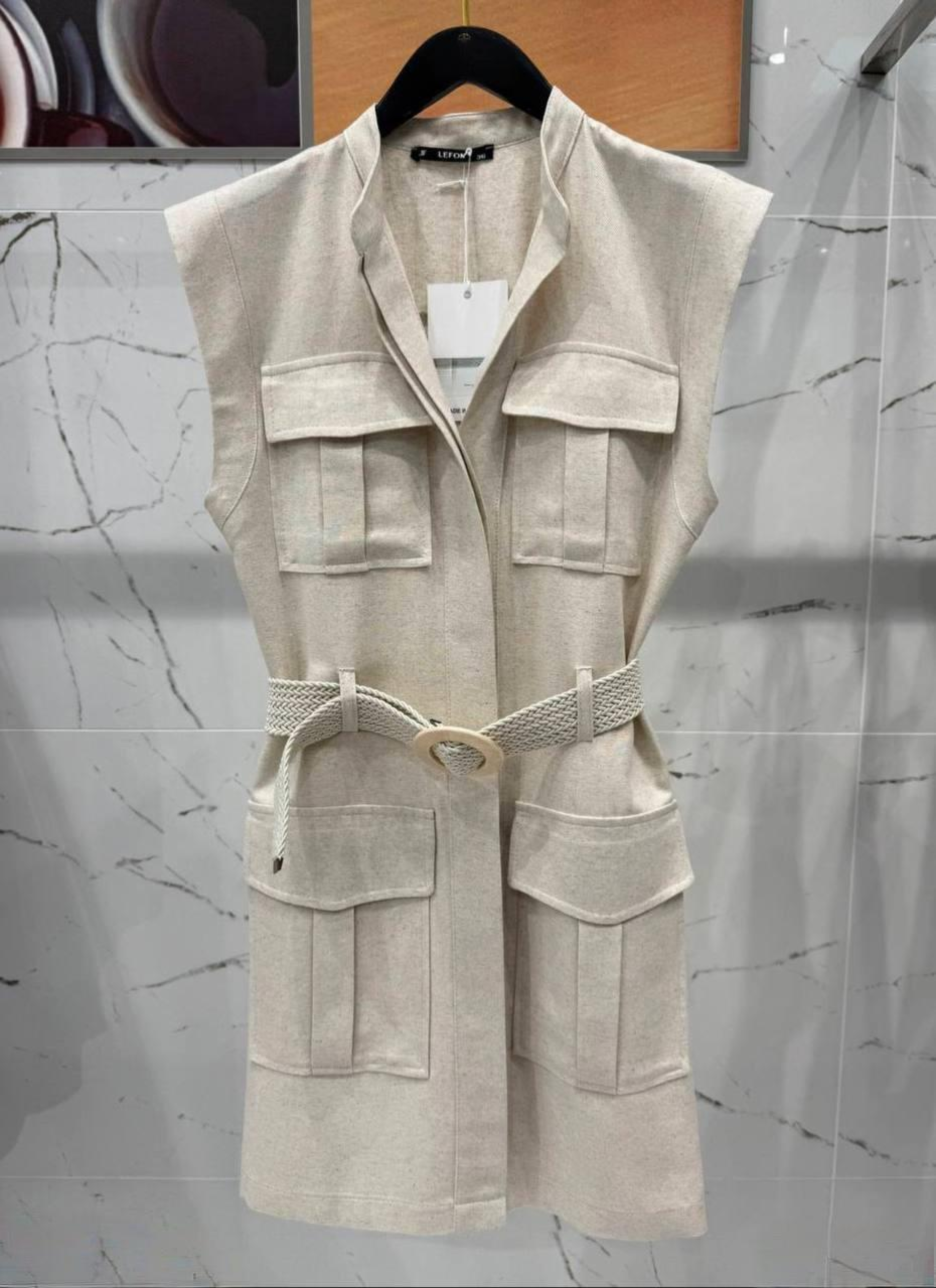 Sleeveless Linen Dress