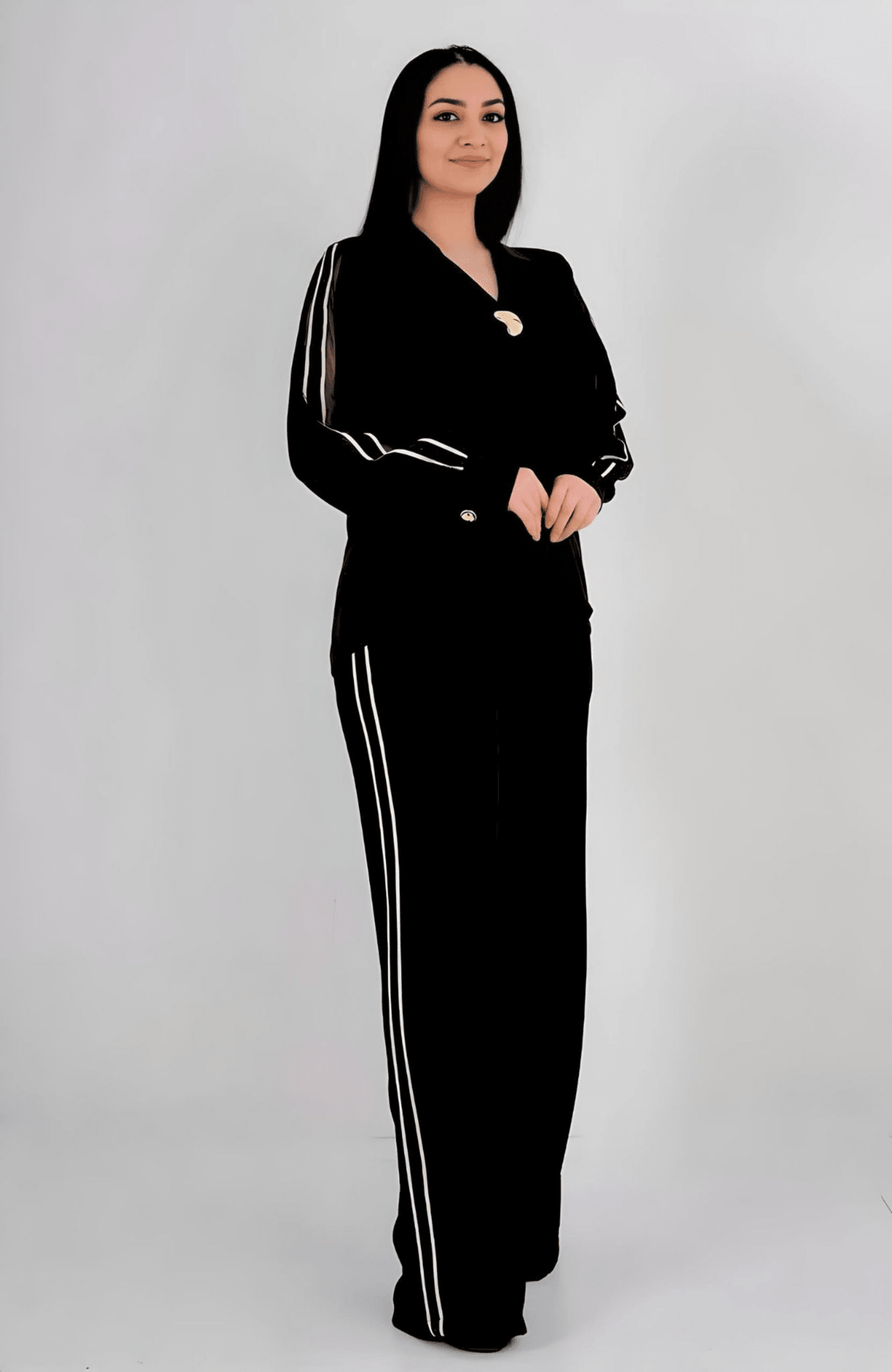 Chic Plus Size Long Sleeve Suit - JAS AND SUE