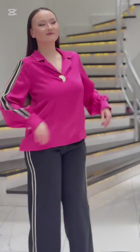 Chic Plus Size Long Sleeve Suit