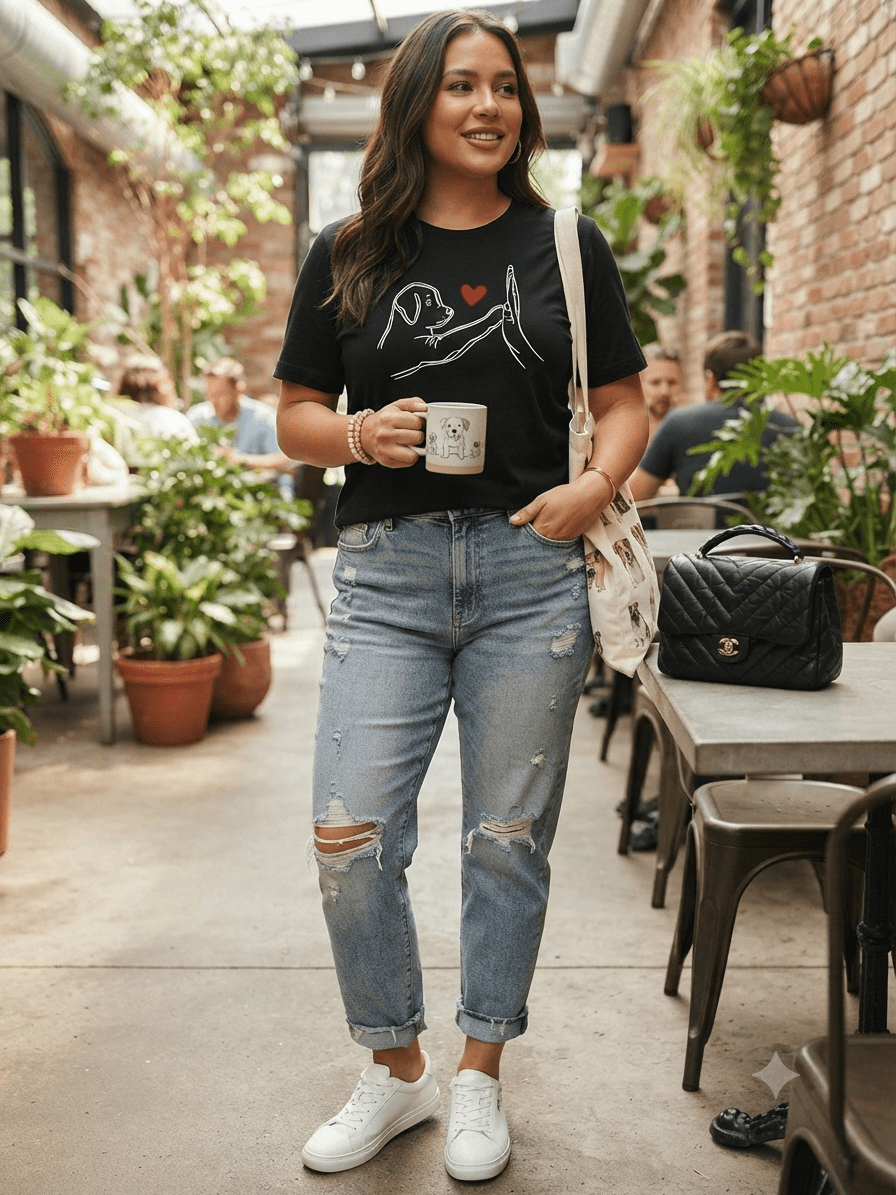 The Canine Charm Graphic Tee - JAS AND SUE