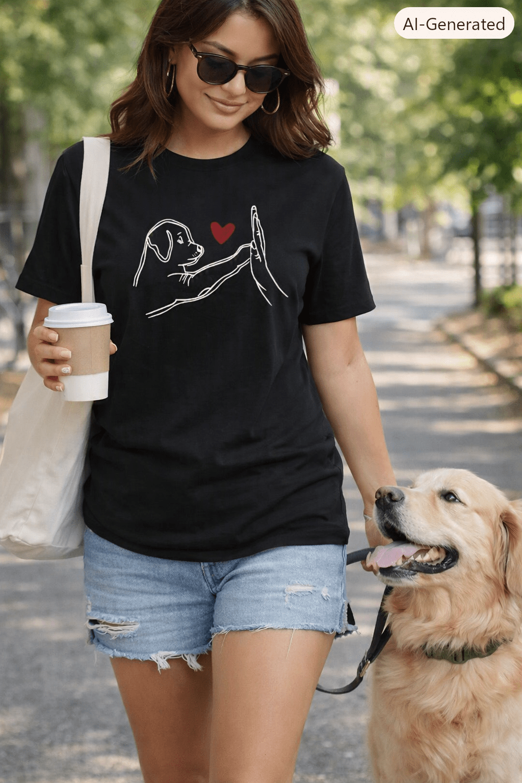 The Canine Charm Graphic Tee - JAS AND SUE