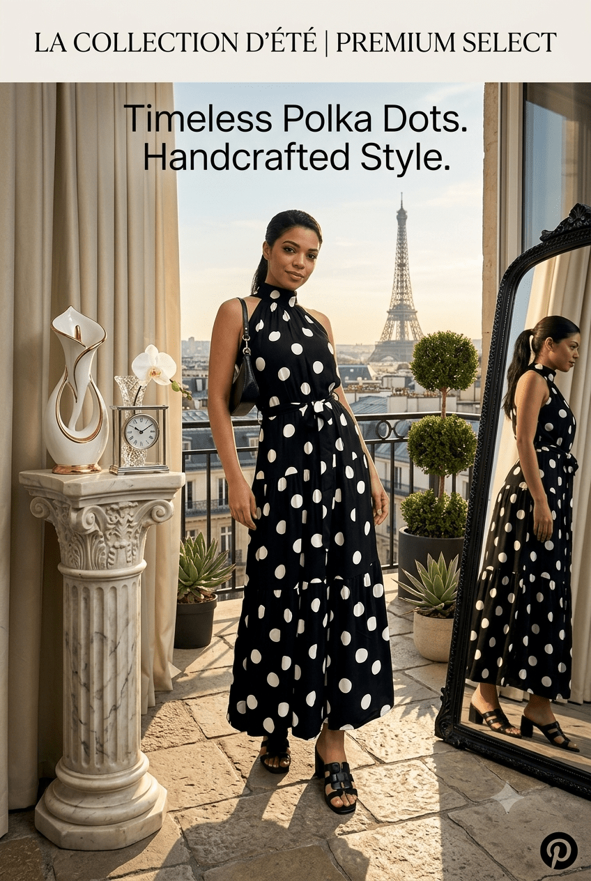 The Monaco Polka Dot Maxi Dress - JAS AND SUE