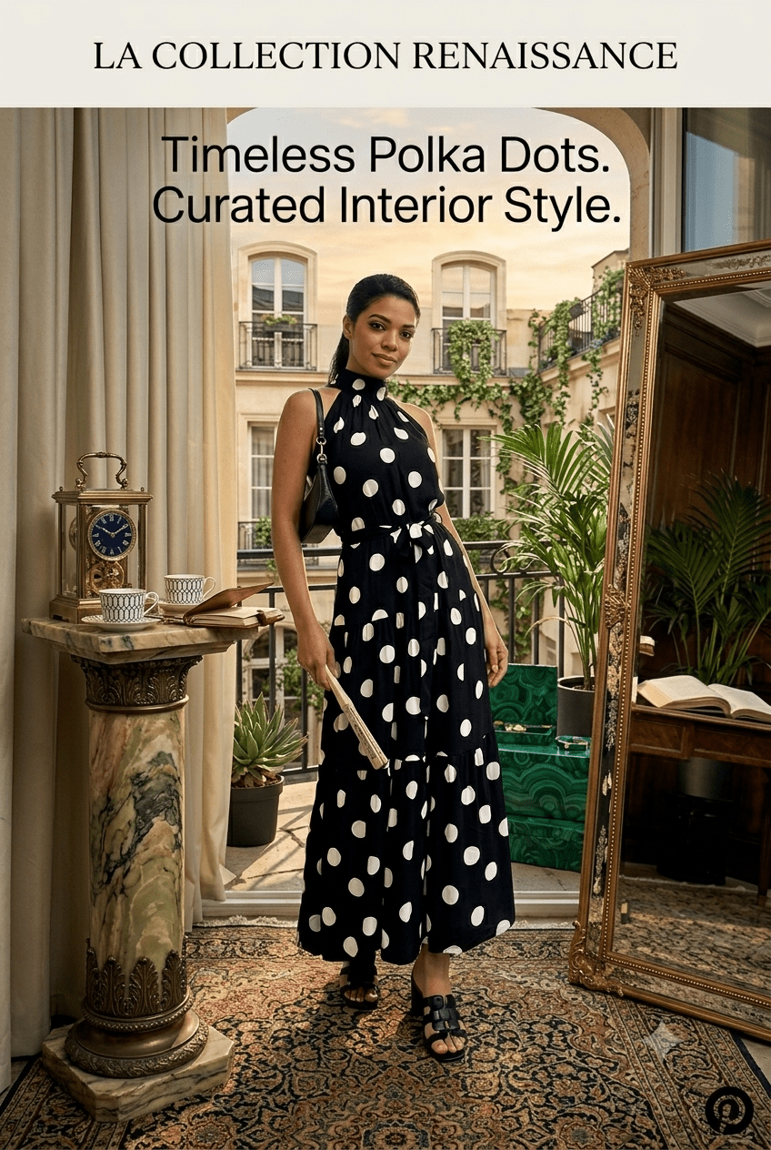 The Monaco Polka Dot Maxi Dress - JAS AND SUE