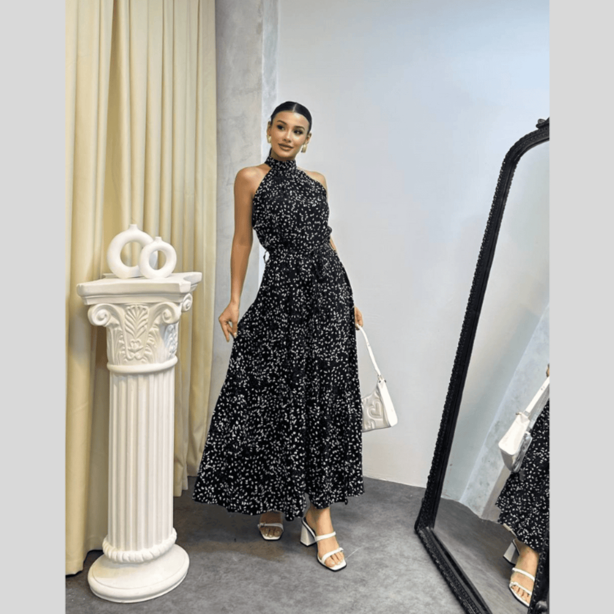 The Noire Étoile Maxi Dress - JAS AND SUE
