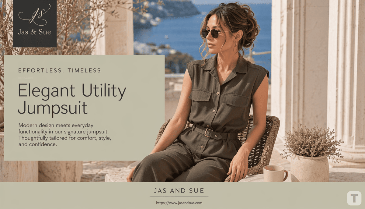 The Sloane™ Utility Jumpsuit – Effortless Everyday Elegance - JAS AND SUE