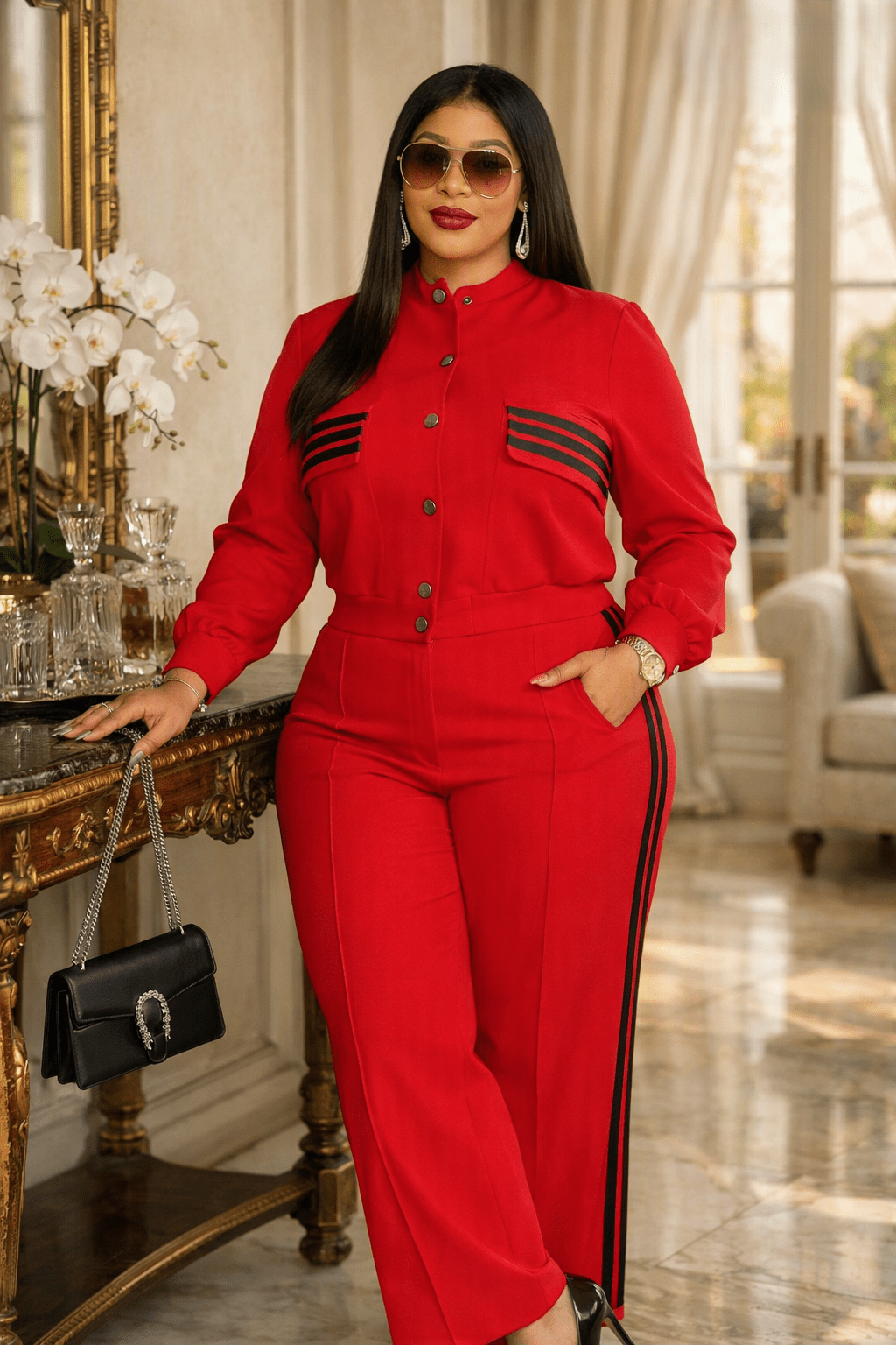 The Valentina™ Power Suit – Tailored Two-Piece Elegance - JAS AND SUE