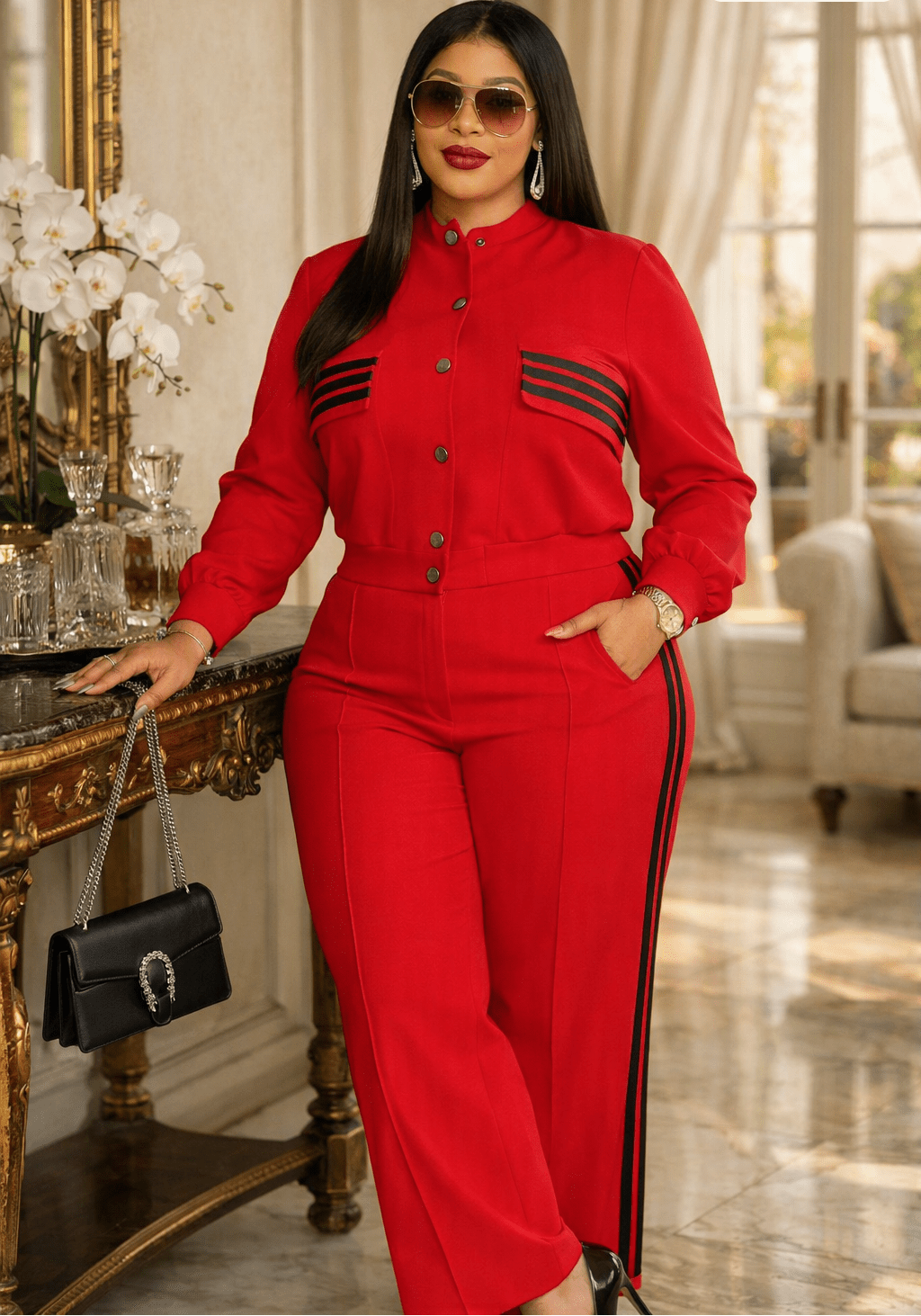 The Valentina™ Power Suit – Tailored Two-Piece Elegance - JAS AND SUE